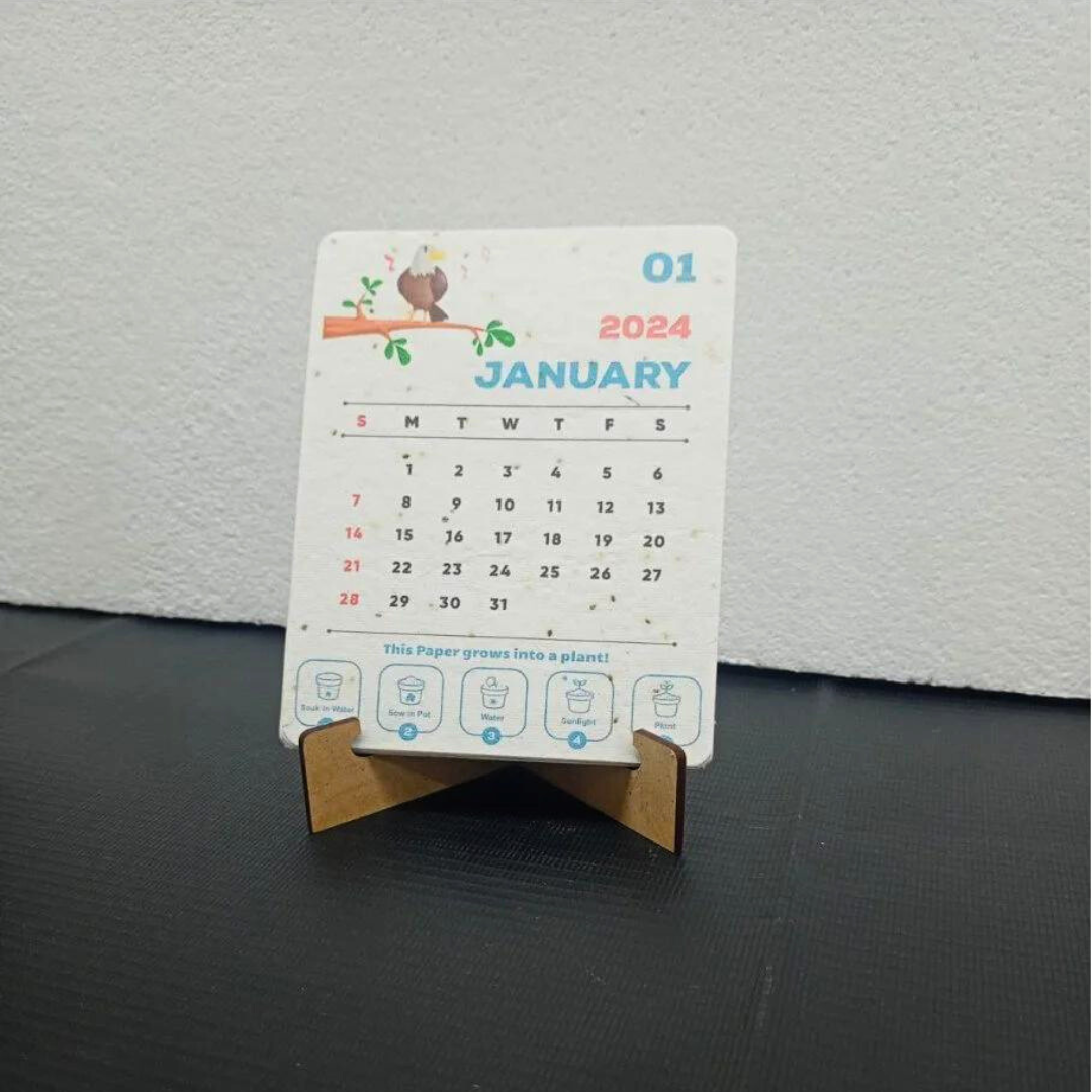 2024 Plantable Seed Paper Calendar Ecofriendly Choice