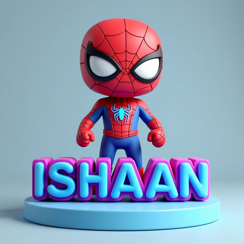 Chibi Spider-Man with Name Placeholder
