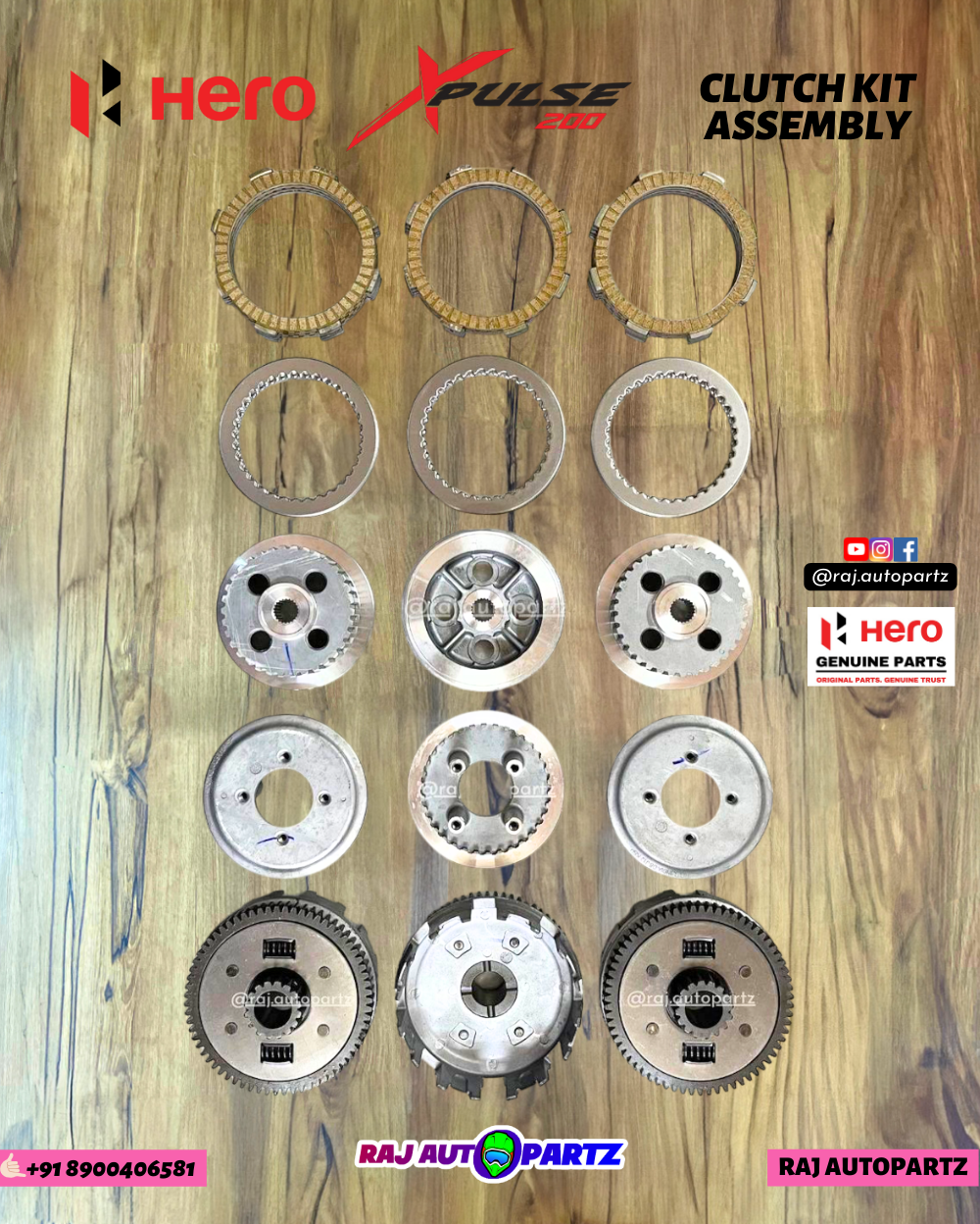 HERO XPULSE 200 Clutch Plate Kit HERO GENUINE PARTS