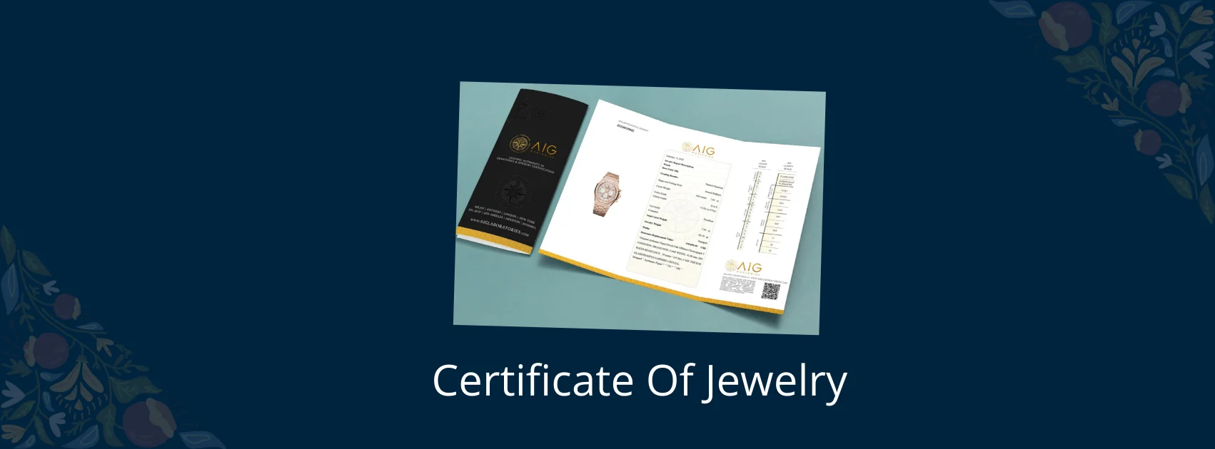 Certificate Of Jewelry