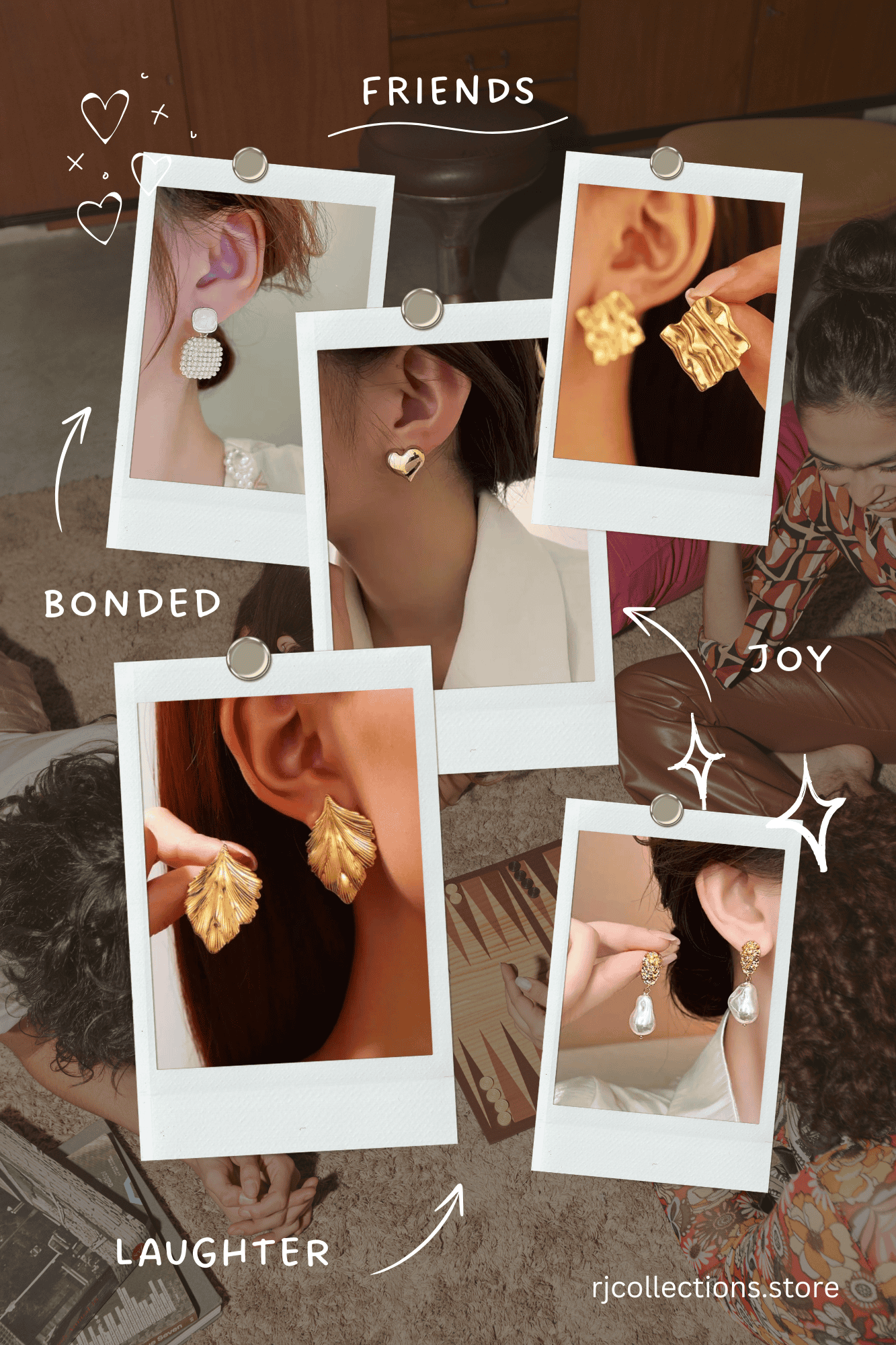 Unique gold pearl earrings Mother’s Day gift for mom