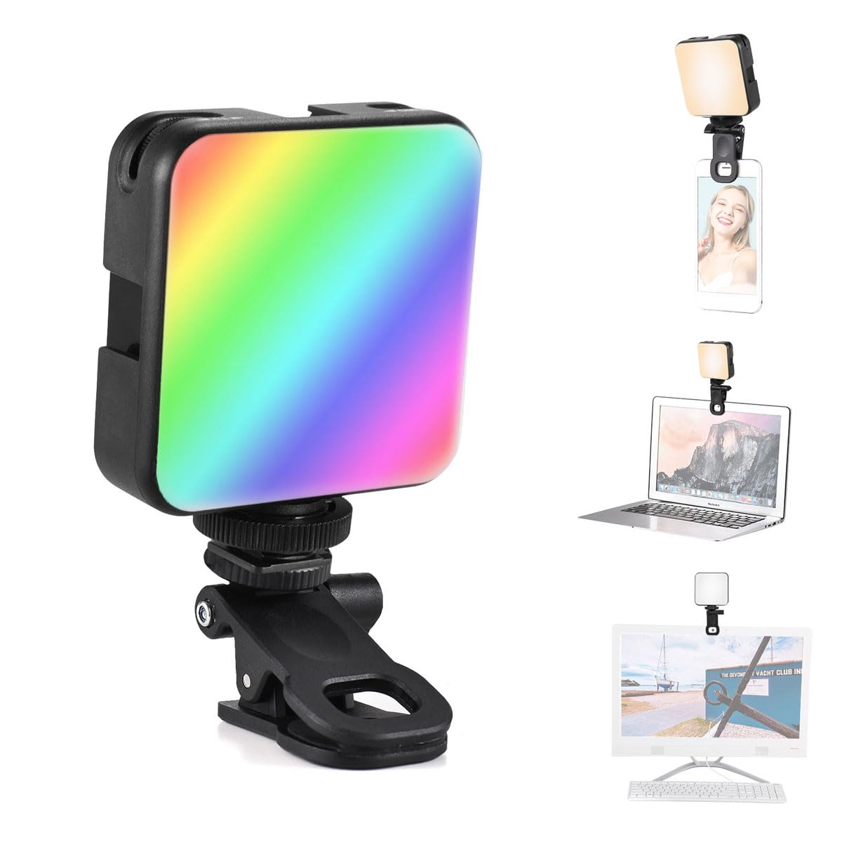 PHOTOMAX RGB Pocket LED Video Light – Rechargeable Mini Camera Light with 20+ Colors, 3200K-6500K, Adjustable Brightness for Photography, Vlogging, YouTube & Makeup