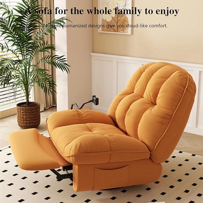 Comfortable living room furniture snow velvet swivel sofa fabric