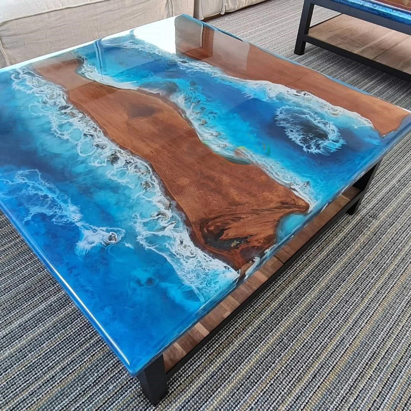 ocean wave epoxy table tops