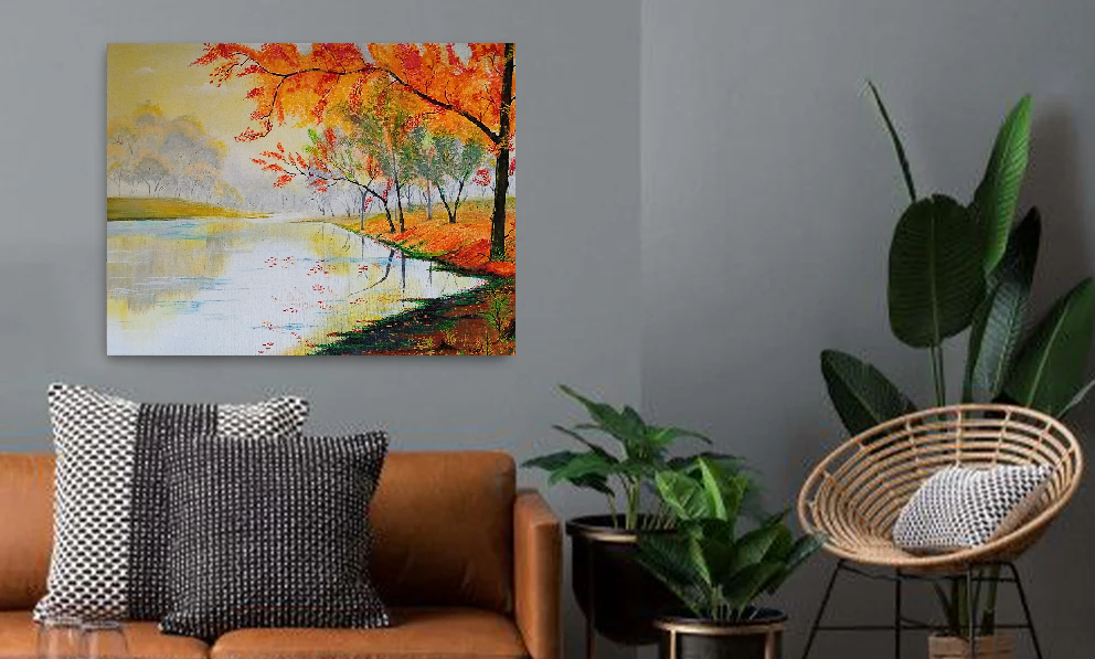 Panoramic view of the art studio