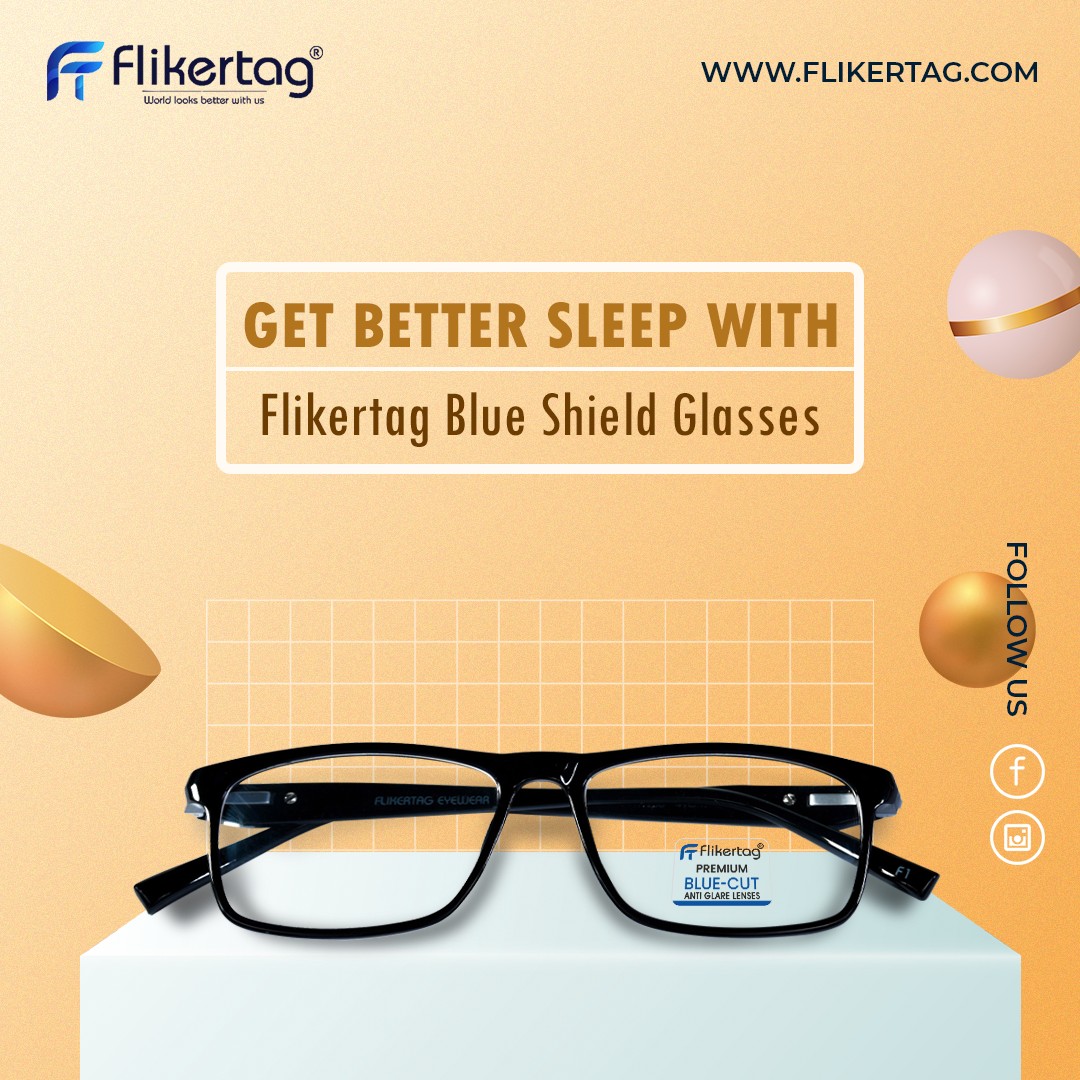 Get Better Sleep With Flikertag Blue light cut glasses