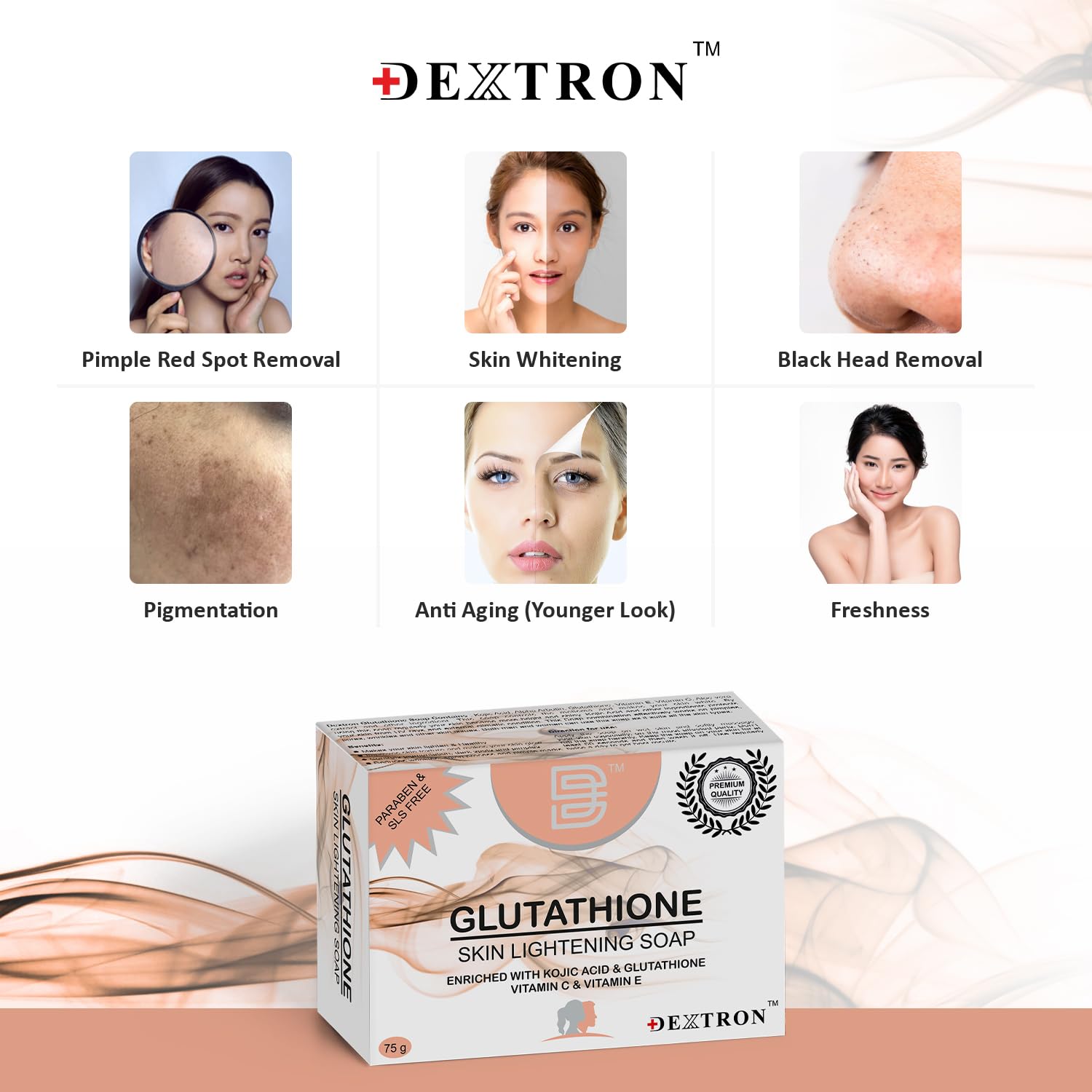 Dextron Glutathione Skin Whitening Soap – 75gm