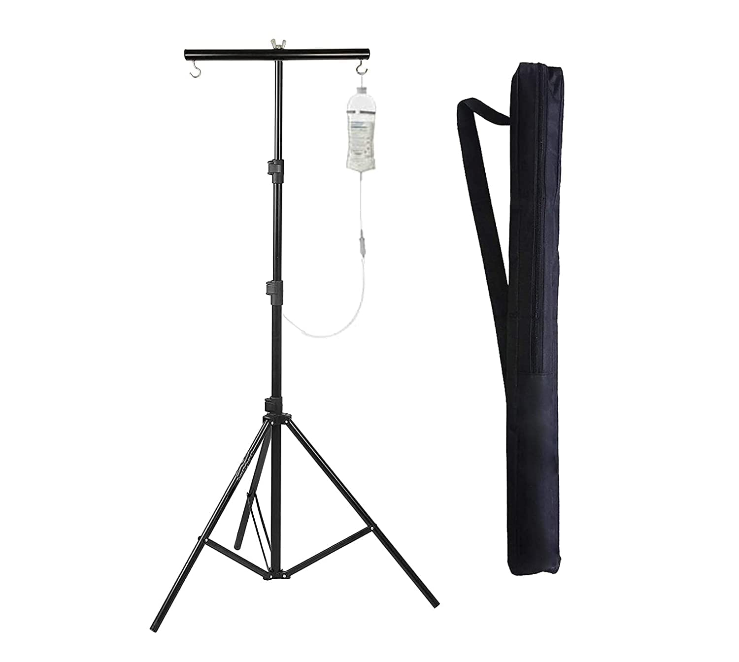 PHOTOMAX Hospital Iv Drip Glucose Saline Stand For Multipurpose Adjustable Drip Stand With Carry Bag Iv Drip Stand For Home,Clinic,Hospital,Pack of 1