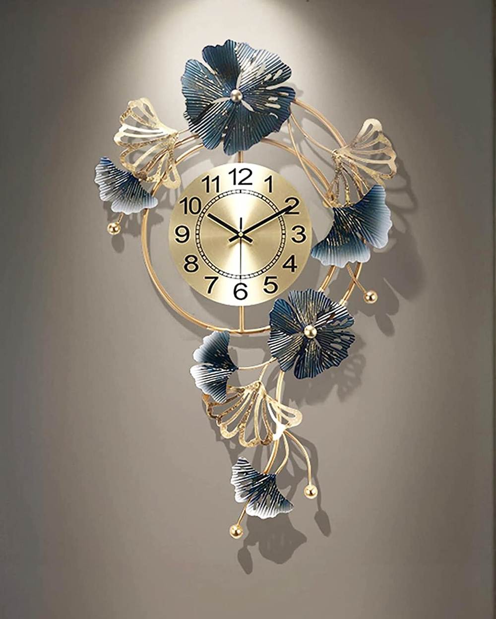 Large Decorative Metal Sunburst Wall Clocks 26x42