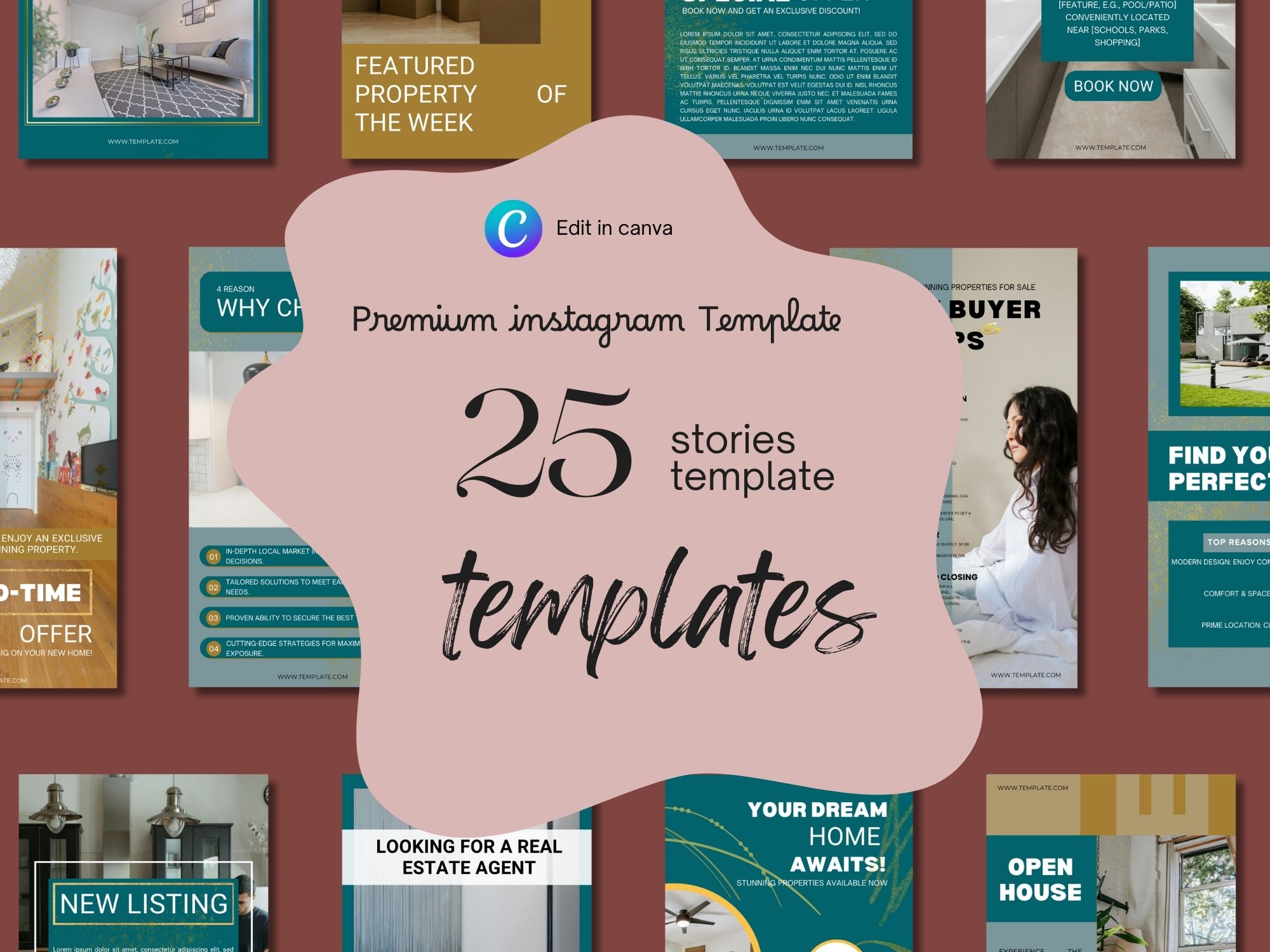 Instagram stories Template for real estate agent Savitri Graphics and