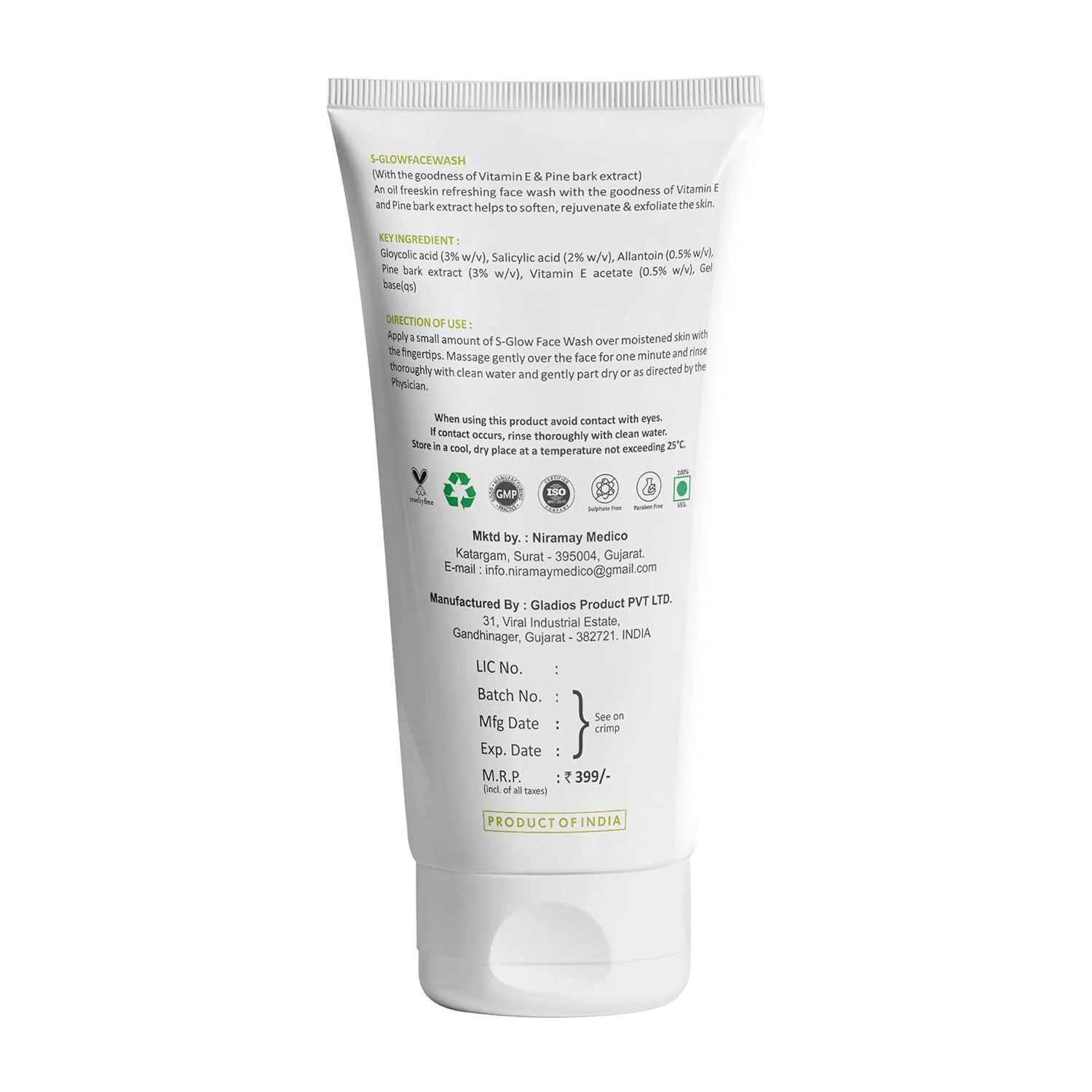 S - Glow For Skin Rejuvenating Face Wash