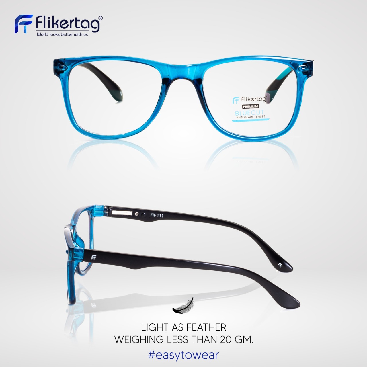 Easy to wear 20 GM light weight Eye Protection Glasses