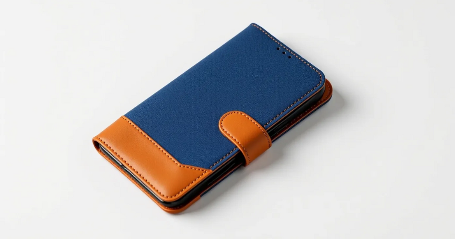 The Accesorios Vivo V60 flip cover being used as a hands-free kickstand for media viewing.