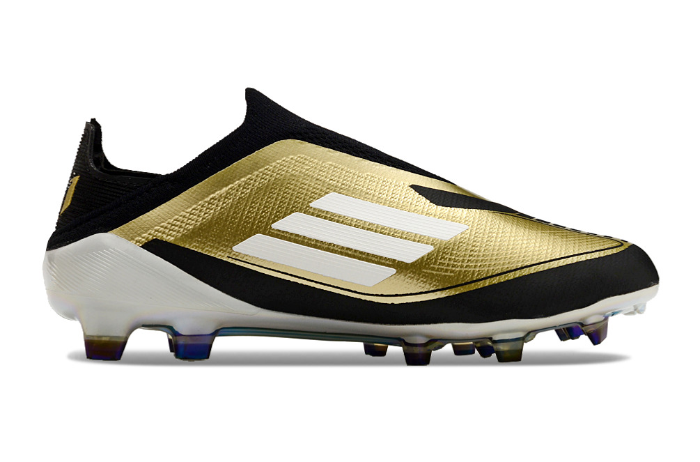 Adidas F50 FG Boot Laceless Messi Edition Gold & Black