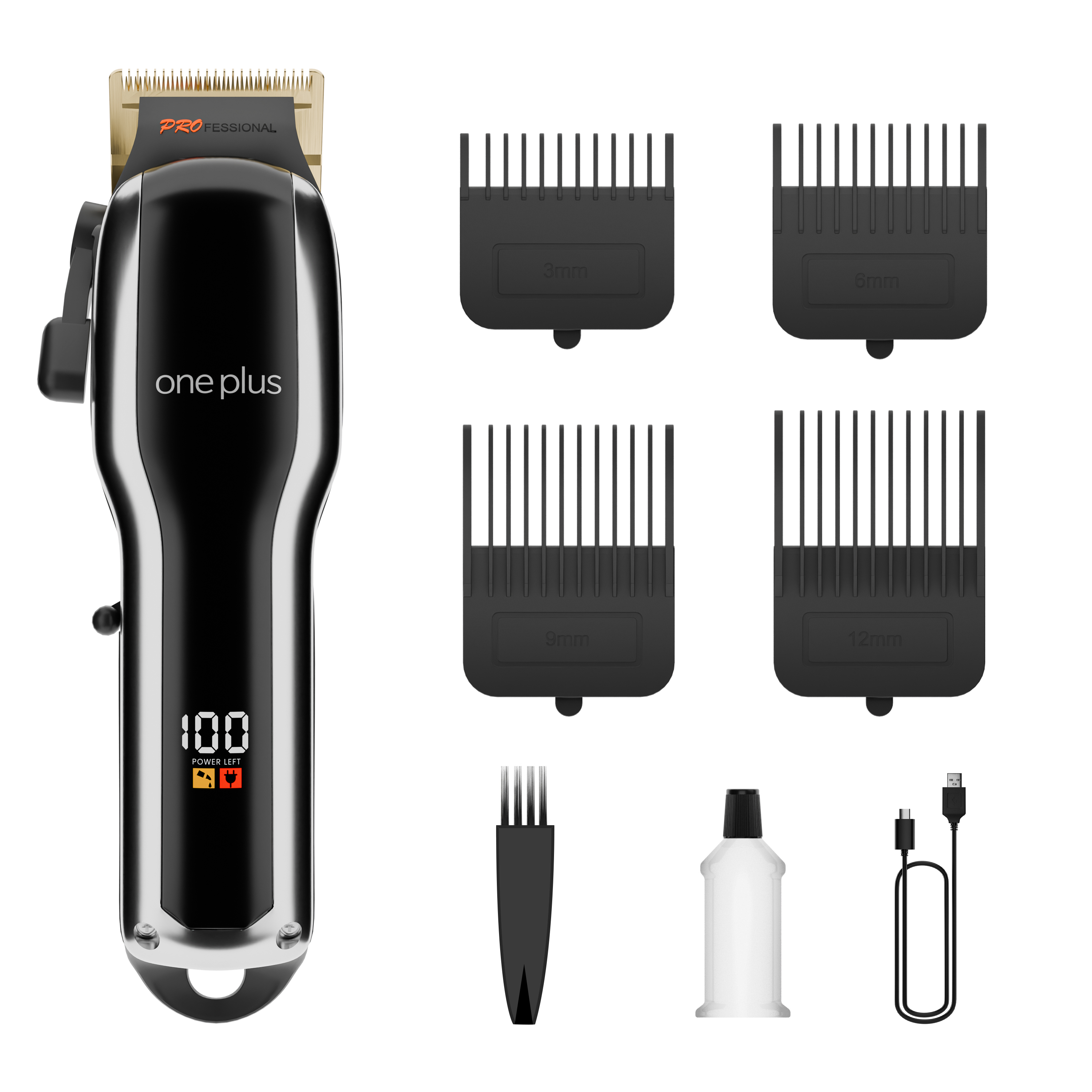 One Plus OP 981 Professional Cordless Hair Clipper Dual LED Titanium ...