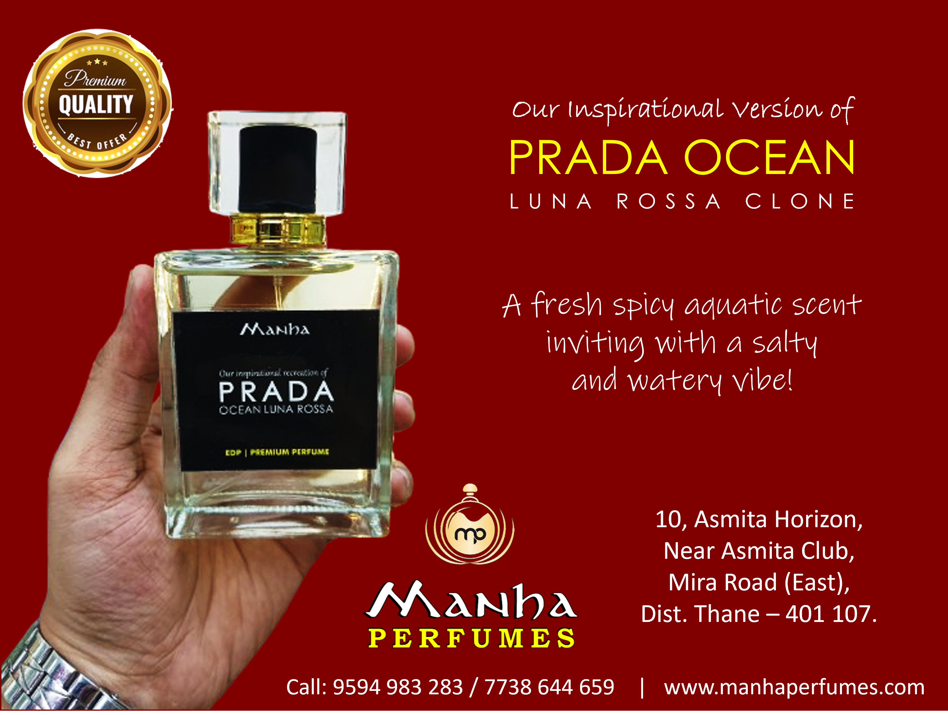 Prada Ocean Clone Perfume Luxury Scent for Men