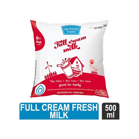 Mother Dairy Full Cream Milk 500 ML - Satnam Store
