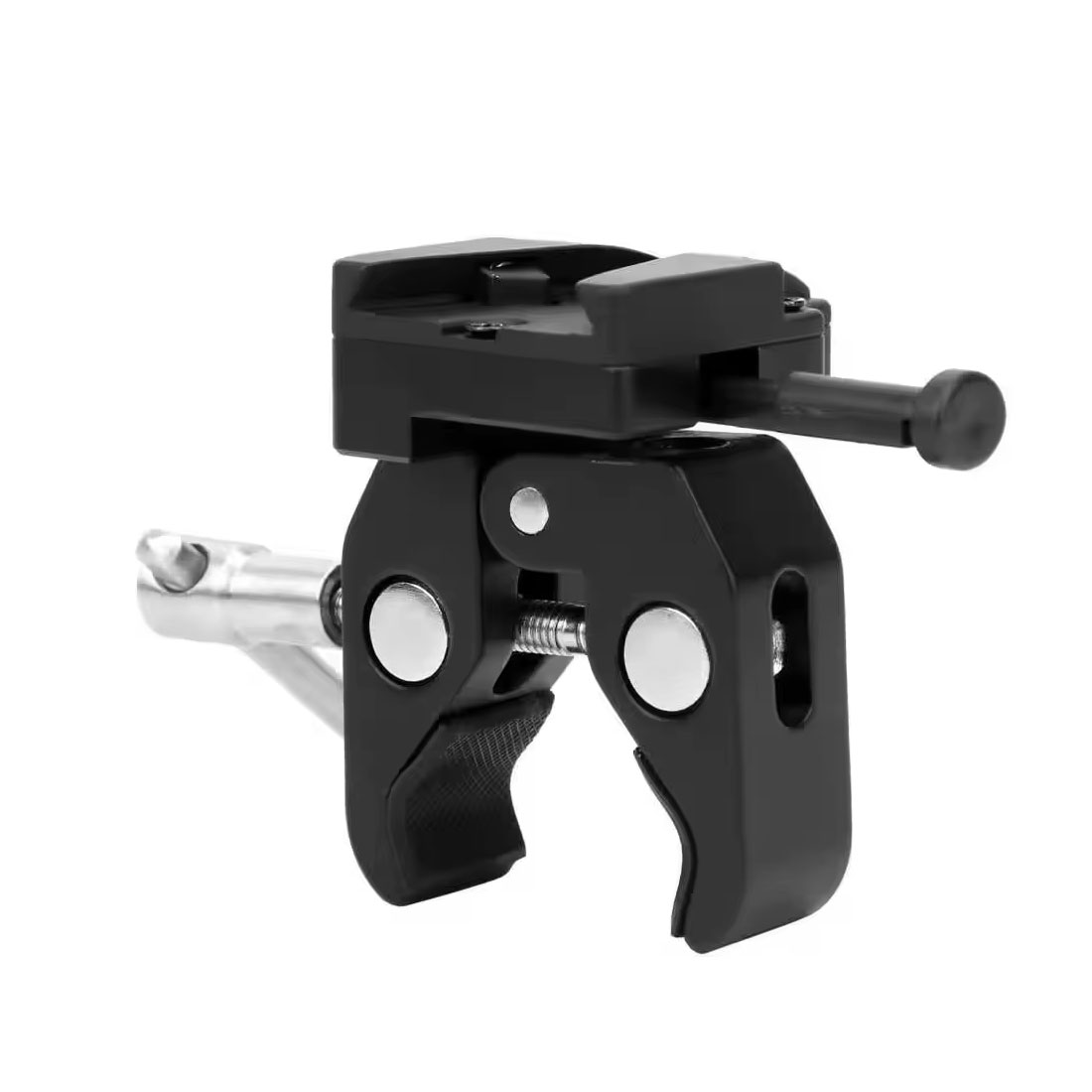 Mini V Mount Battery Plate with Super Crab Clamp & QR Lock for 15mm Rods - Compatible with V Mount Batteries