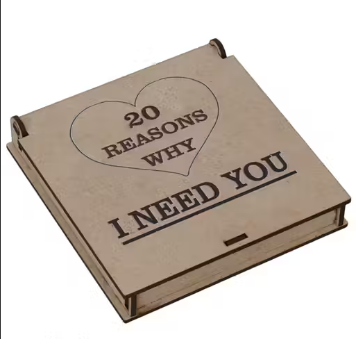 Beautifull Wooden 20 Reasons Why I Need You Massage Box|