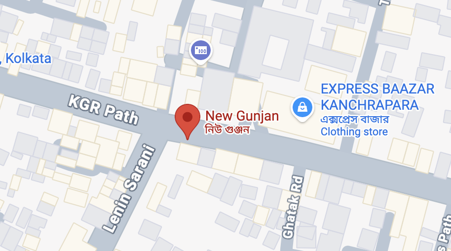 Map location of New Gunjan in Kanchrapara