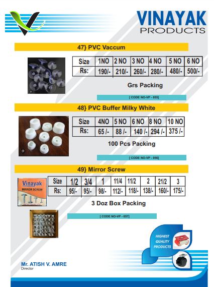 HIGH QULITEY  PVC AND MIRROR SCREW  PRODUCT