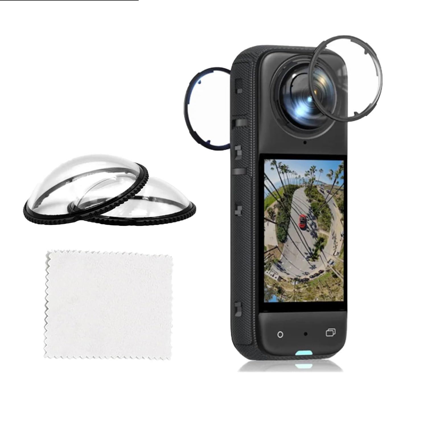 PHOTO MAX Insta 360 X4 Lens 2Pcs Dual Lens Protector Guard Sticky Tempered for Insta 360 Action Camera Lens Cover Dust Proof, Anti-Strach Protective 360 Accessories (Insta 360 X4 Lens)