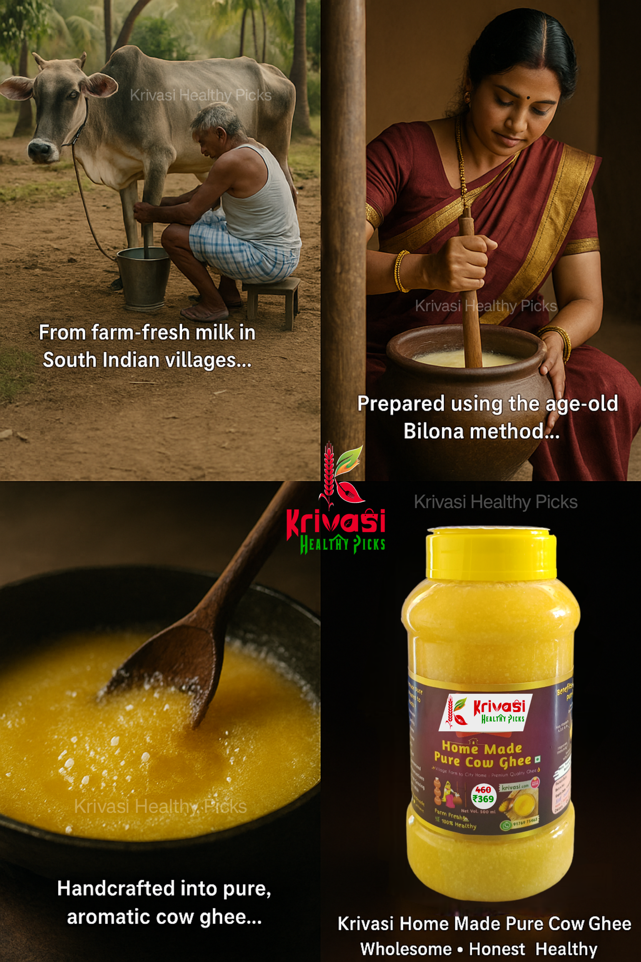 Bilona Process Home made pure cow ghee