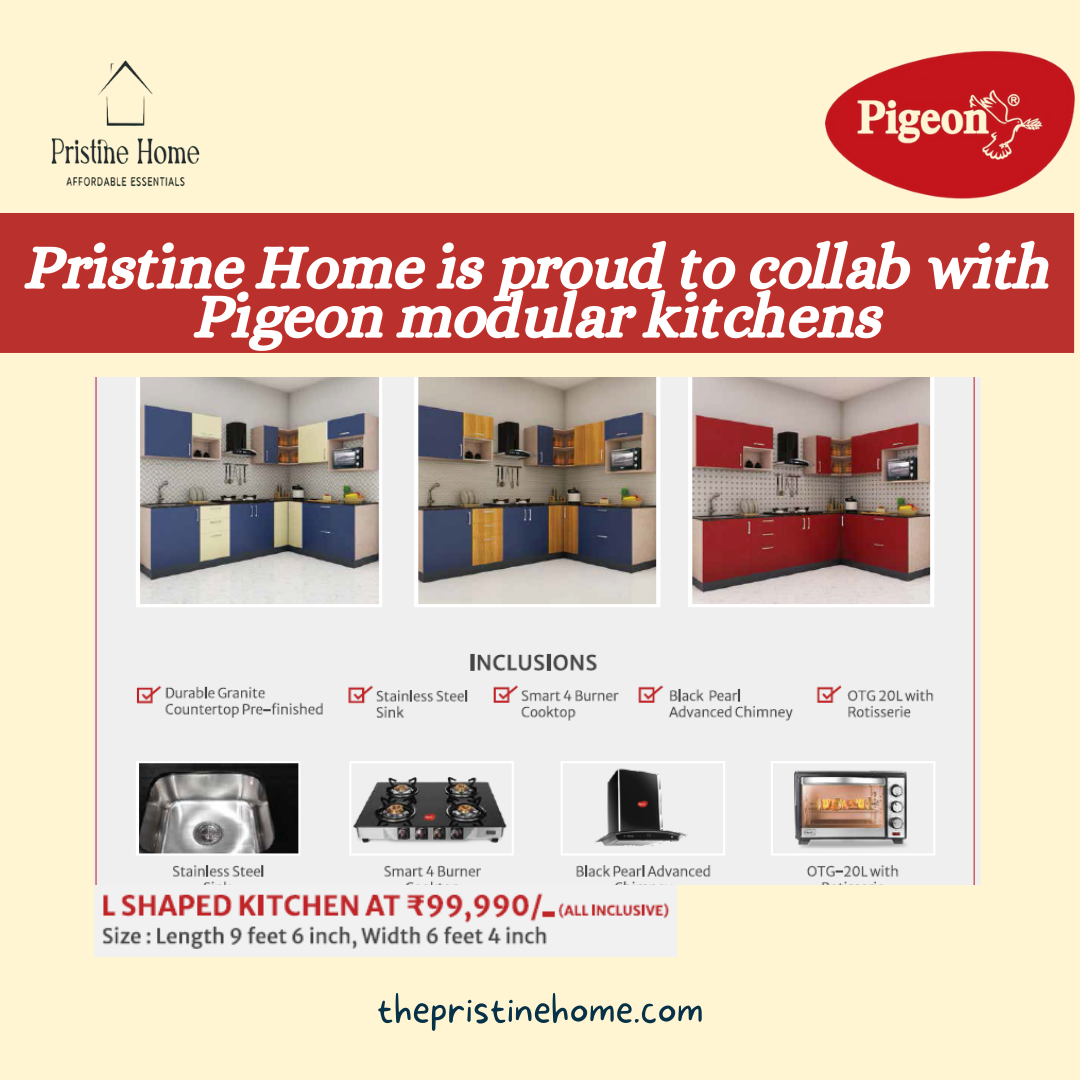 Pigoen Modular Kitchens and Pristine Home Collab L Shaped