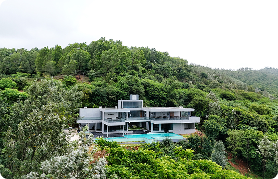 Aerial view of the resort