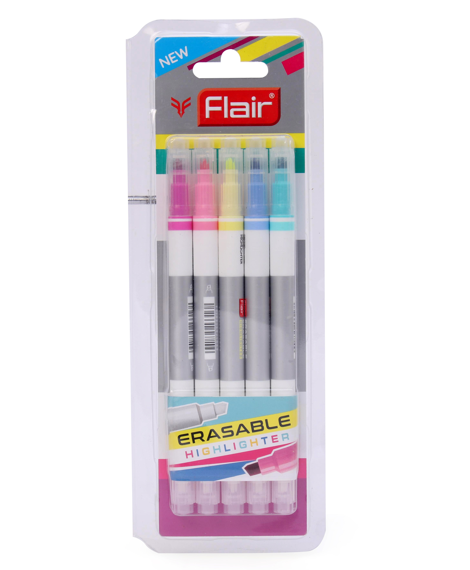 Flair Erasable Highlighters Multicolor (Pack Of 5)