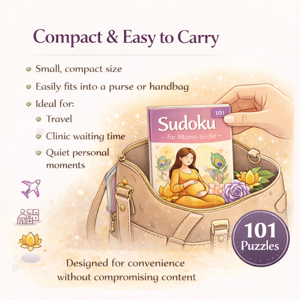 Compact & Easy to Carry sudoku book for preganancy