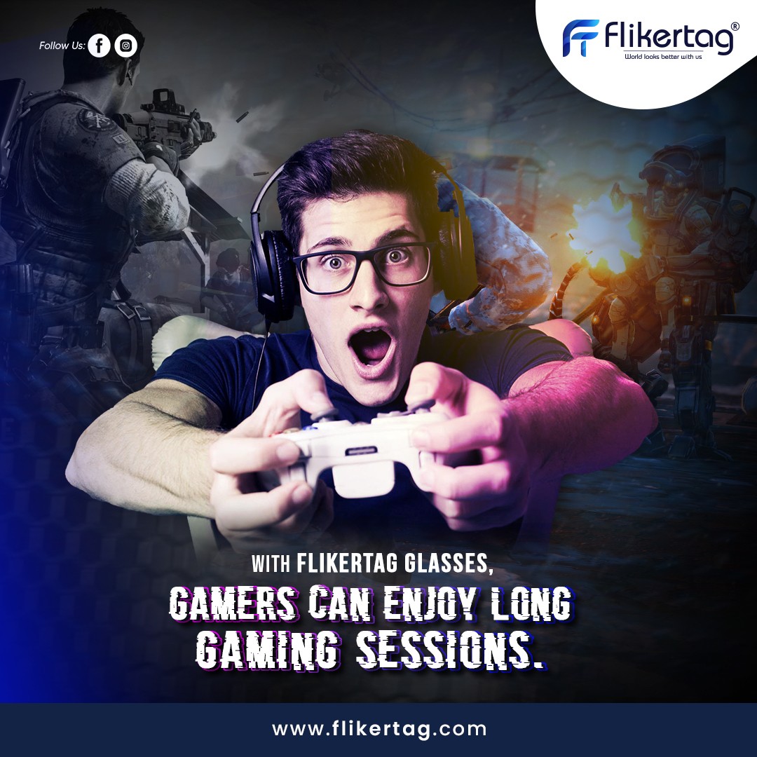 Computer graphic cod gaming background, Teen boy wear blue lens glasses and enjoying gaming view