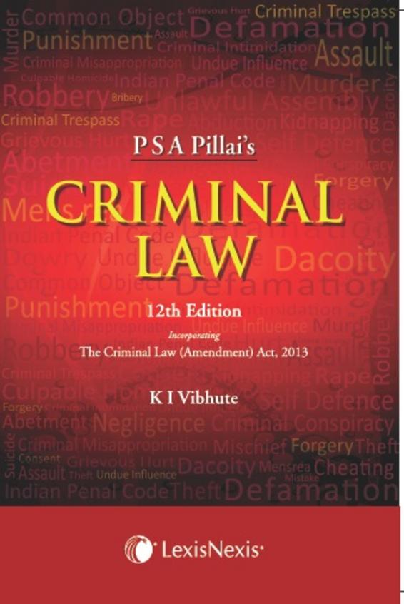 Psa Pillai's Criminal Law (12th Edition)