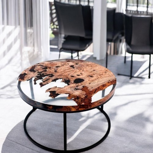 clear epoxy resin table top