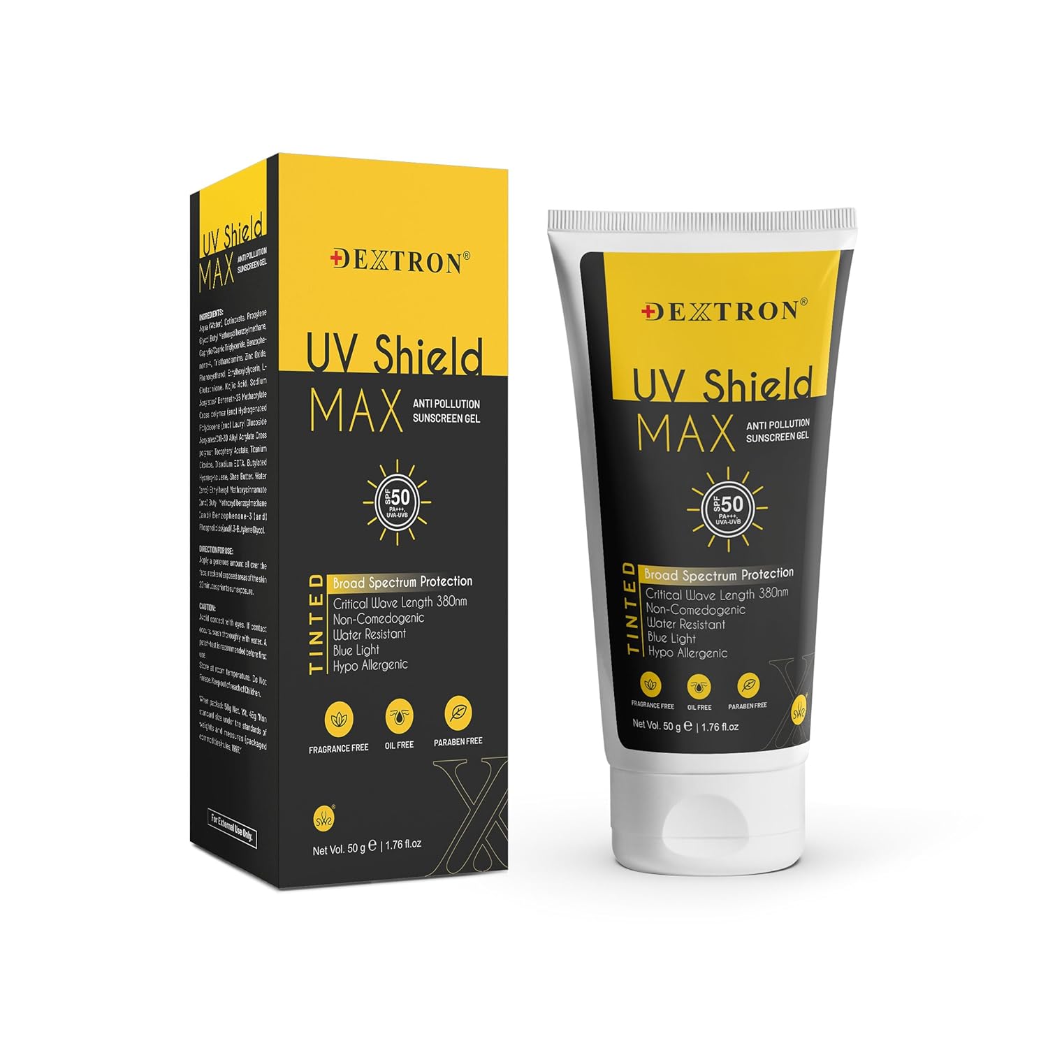 Dextron SPF50 UV Shield Max: Sun, Pollution, Blue Light — BLOCKED! 