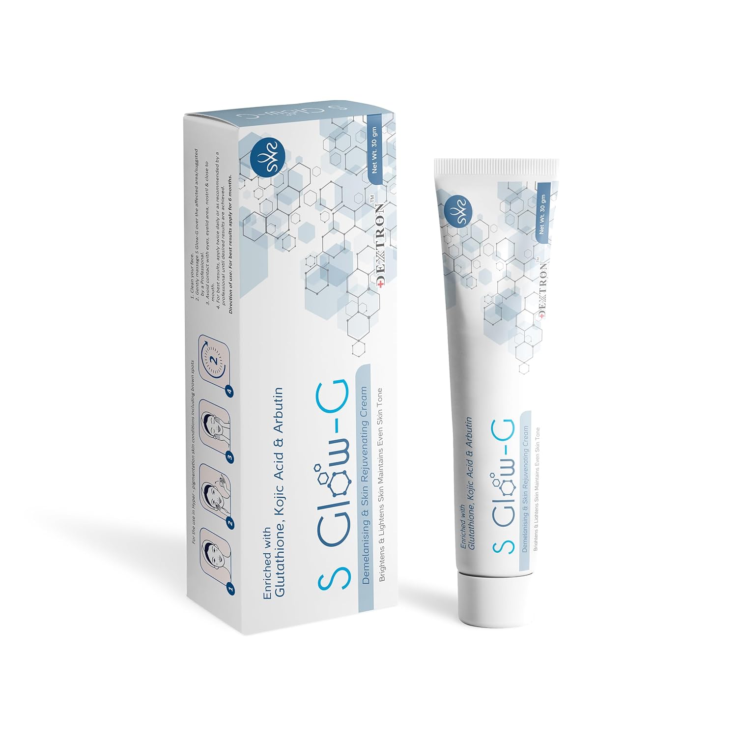 Dextron S Glow-G Cream – Advanced Skin Brightening, Pigmentation Removal & Hydrating Face Cream for Glowing Skin (For All Skin Types)