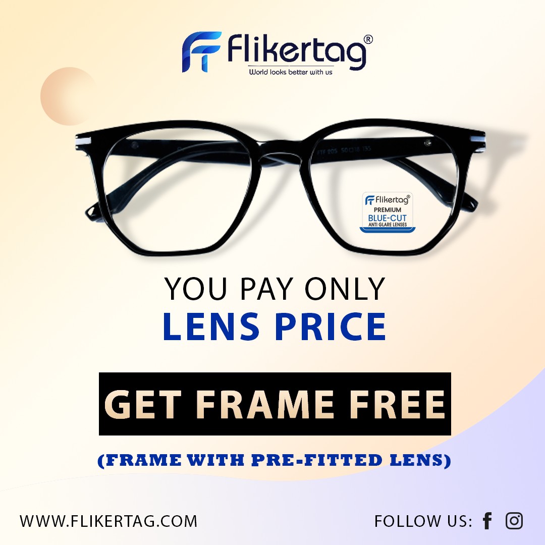 You Pay Only Lens Price Get Frame Free with Pre-Fitted Lens