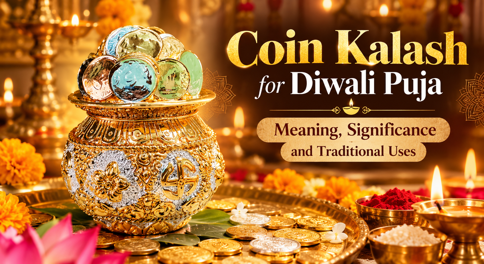 Coin Kalash for Diwali Puja: Meaning, Significance and Traditional Uses
