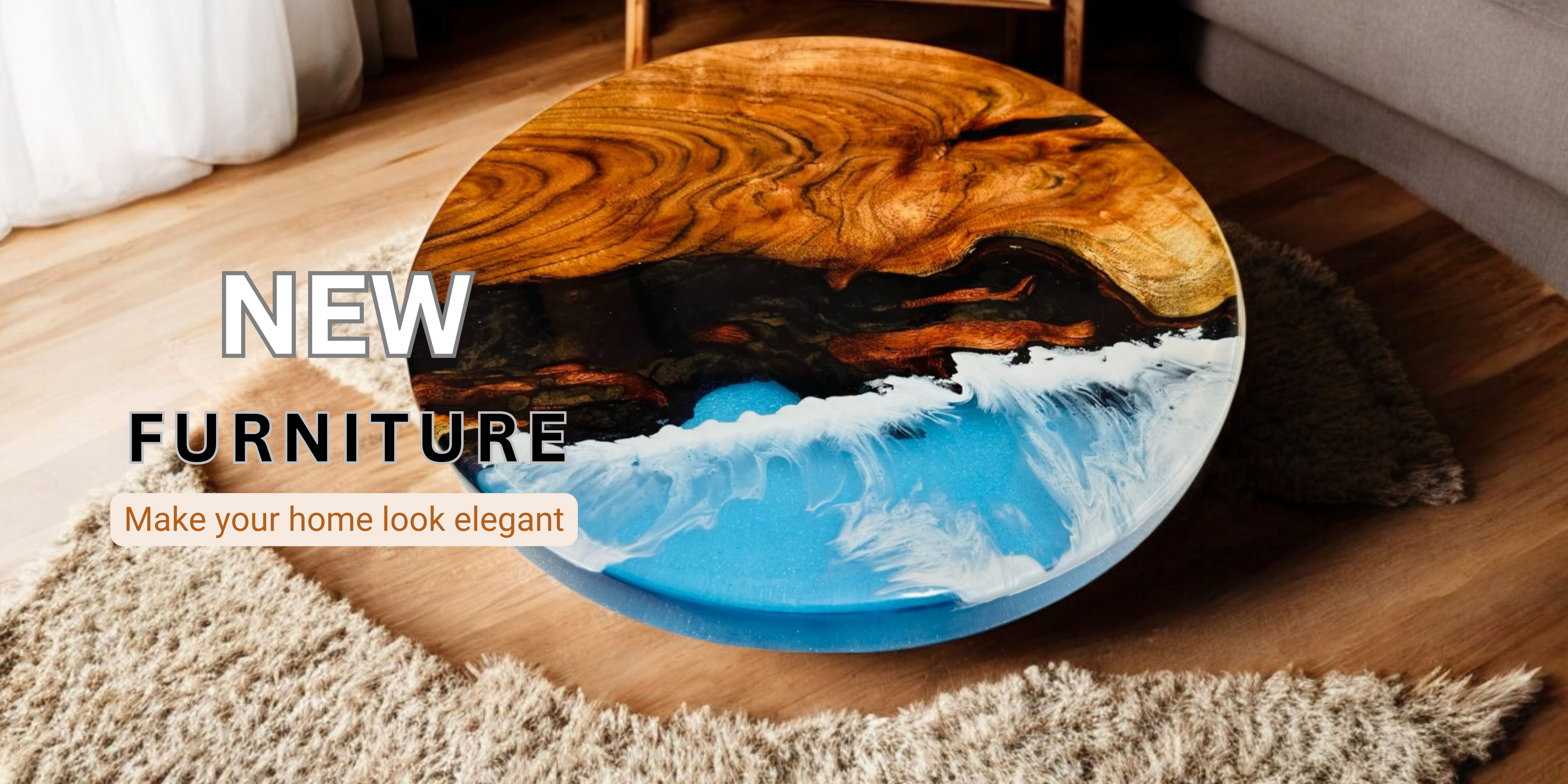 epoxy resin table tops | natural wood dining table