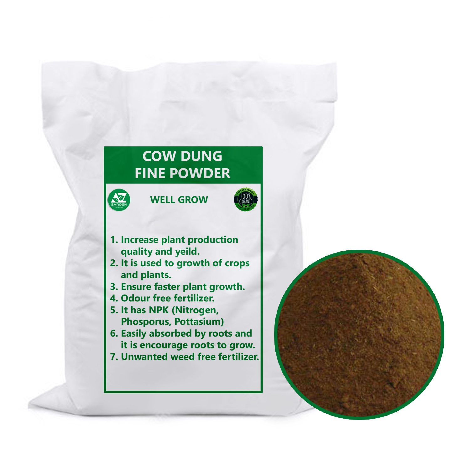 Buy Cowdung Powder 25kg - 100% Weed Free & Organic