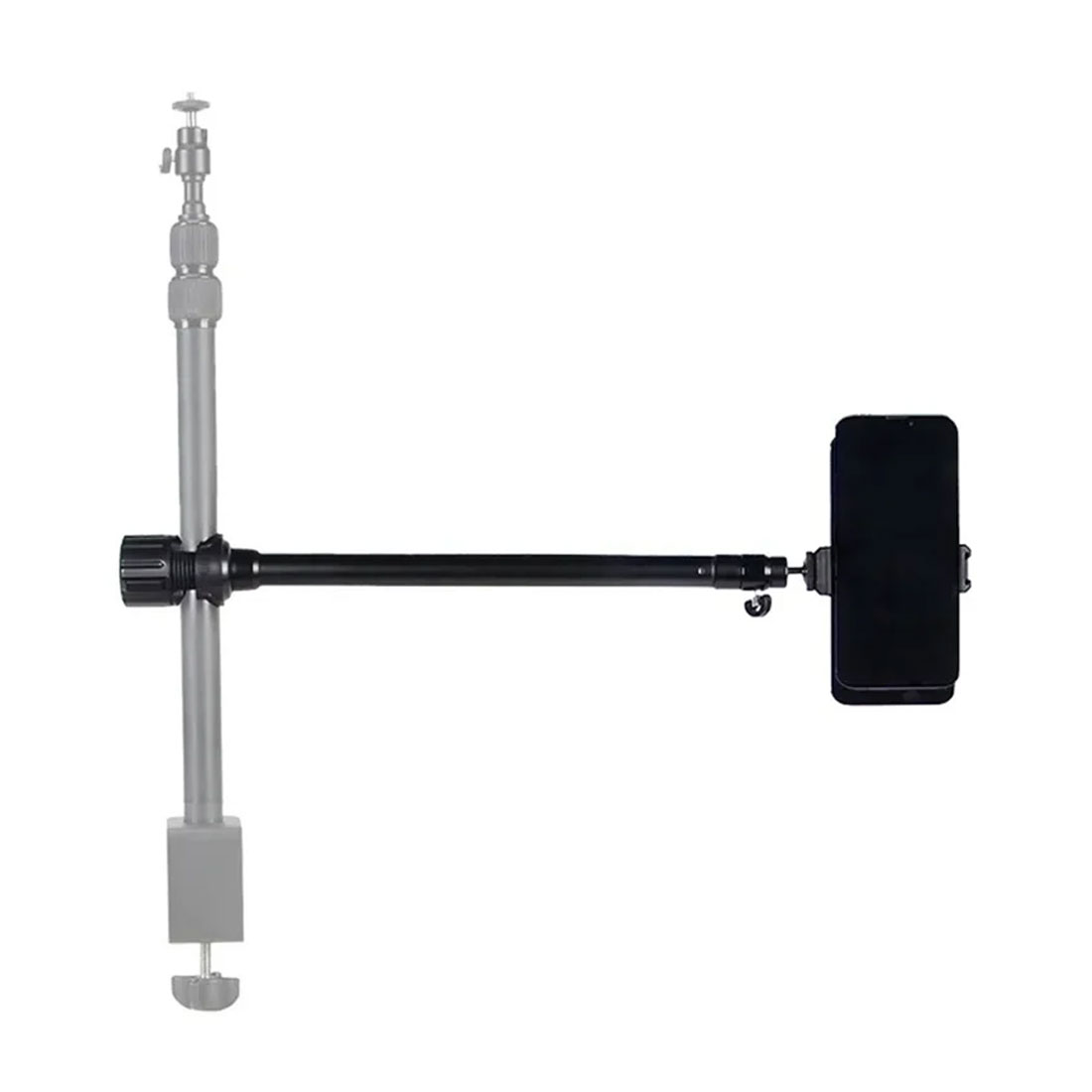 PHOTOMAX 360° Desktop Livestream Shooting Arm – Adjustable Aluminum Alloy Tripod Extension Rod for Cameras, Smartphones, & Action Cams – Sturdy & Portable Support for Vlogging & Streaming