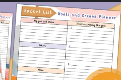 Financial goal planning illustration showing a person achieving dreams