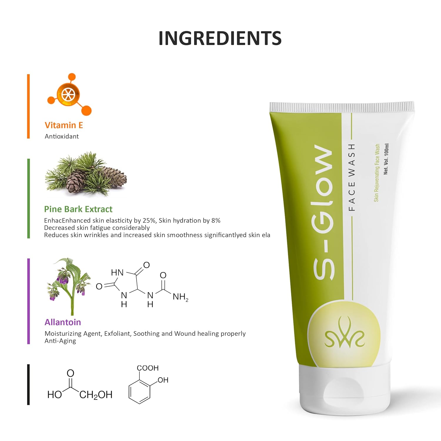 S - Glow For Skin Rejuvenating Face Wash