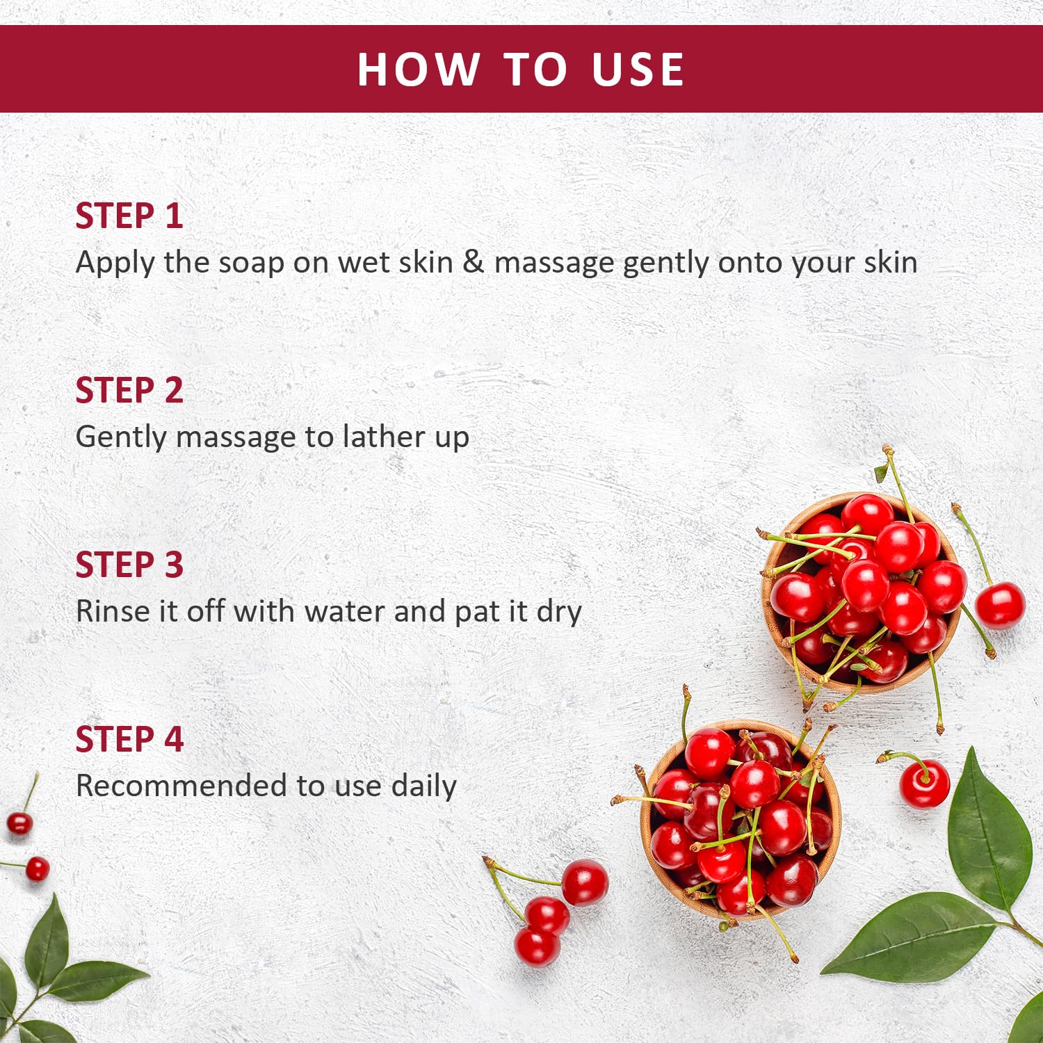Glutathione Skin Lightening Cherry Soap 75gm
