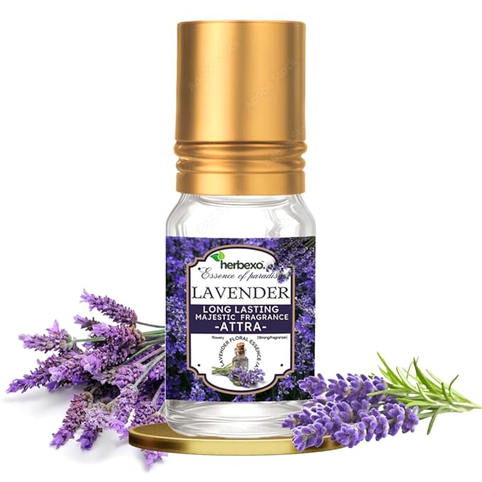 Lavender Attar 6ml | Pure Lavender Ittar Natural Itra | Long Lasting Floral Fragrance Perfume Oil for Men & Women | Alcohol Free Attar