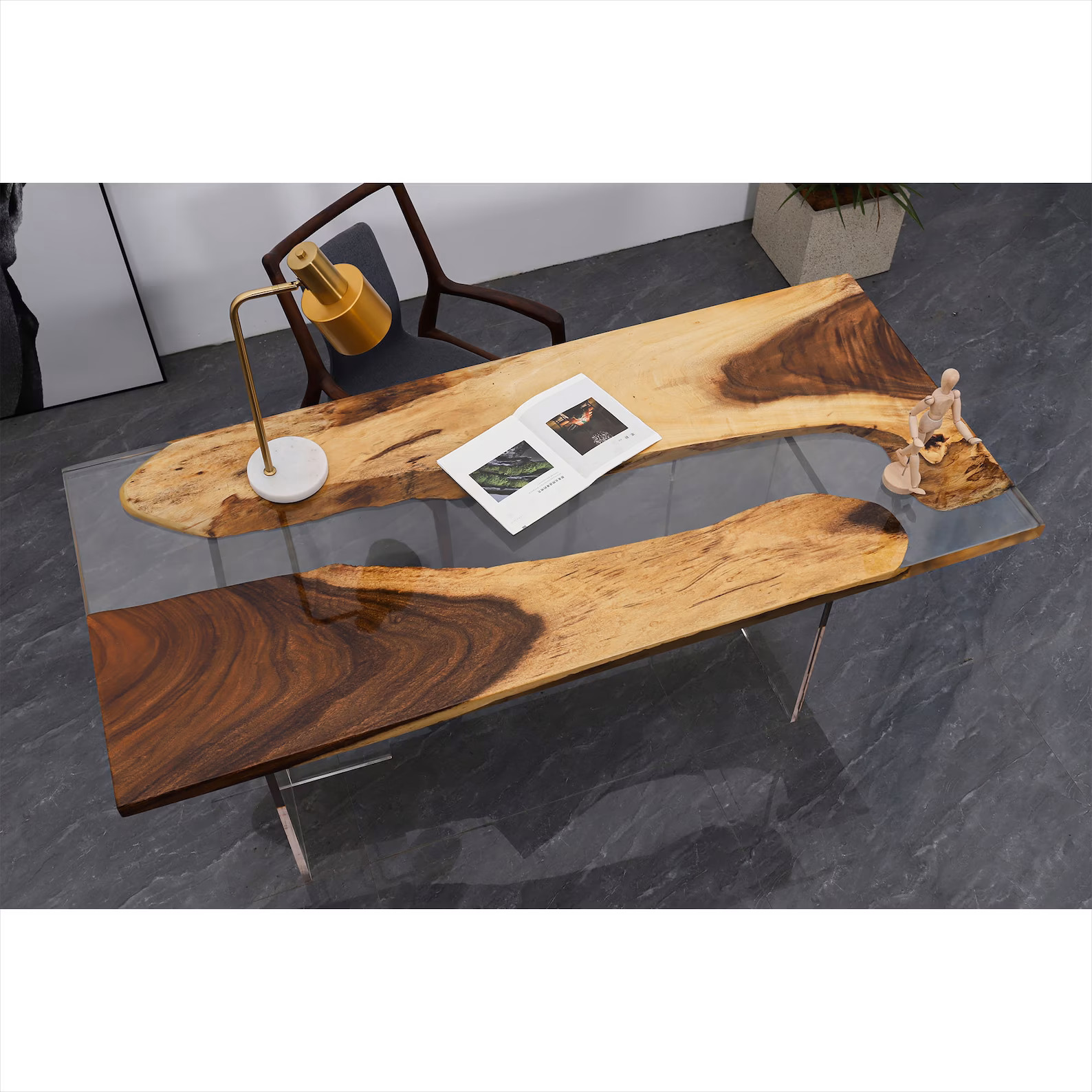transparent epoxy table