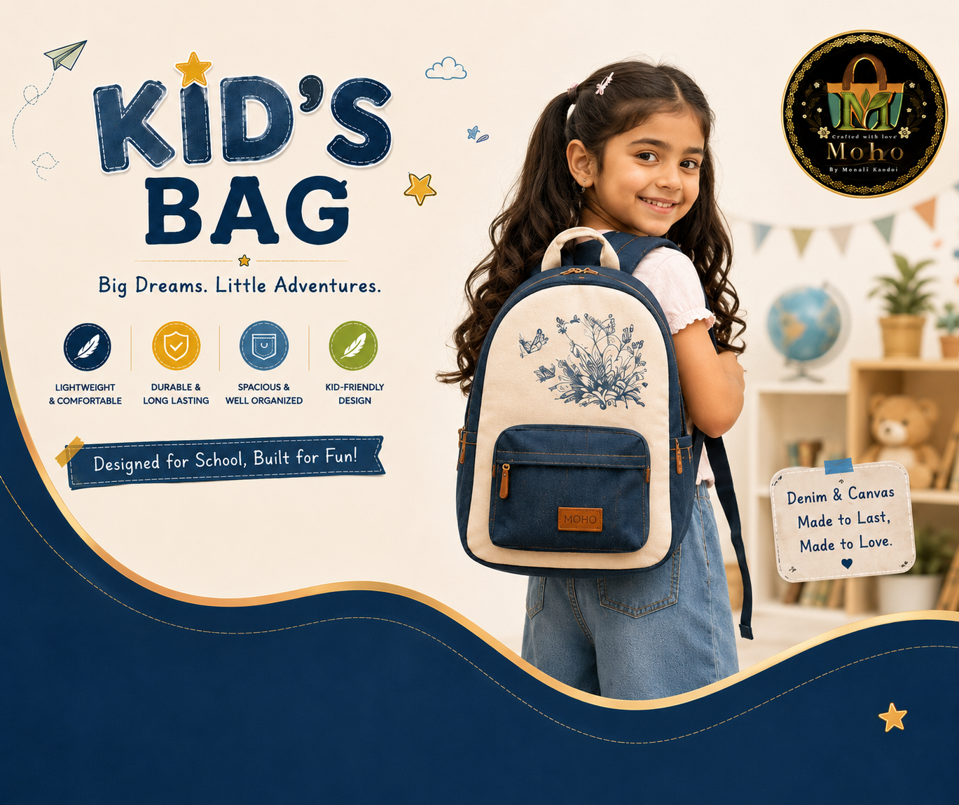 MOHO Kids Backpack for Girls