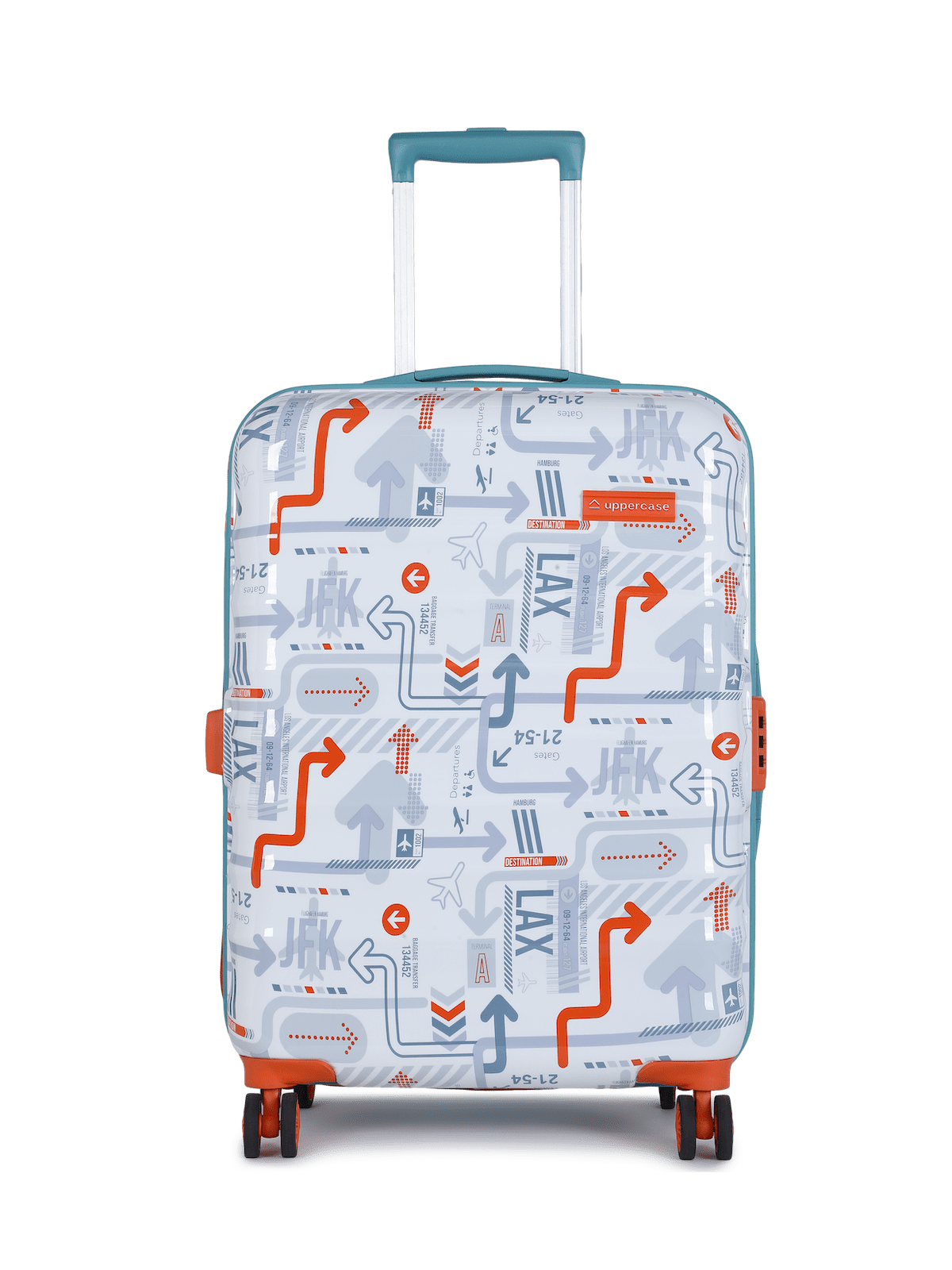 Uppercase JFK Duo Hard Luggage Trolley Bag Set of 3 (S+M+L) Teal