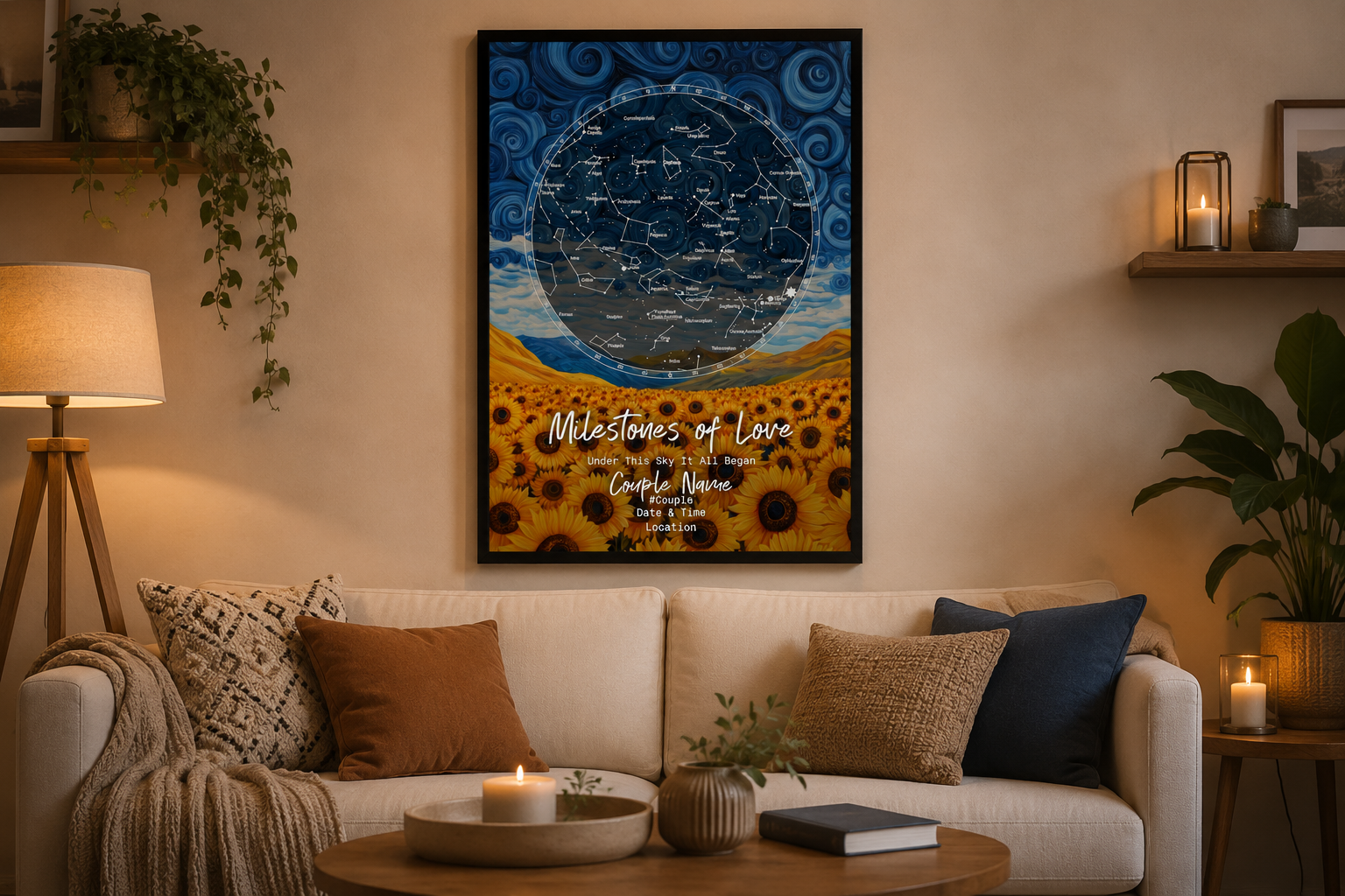 star map design for home India wall art – Arttive