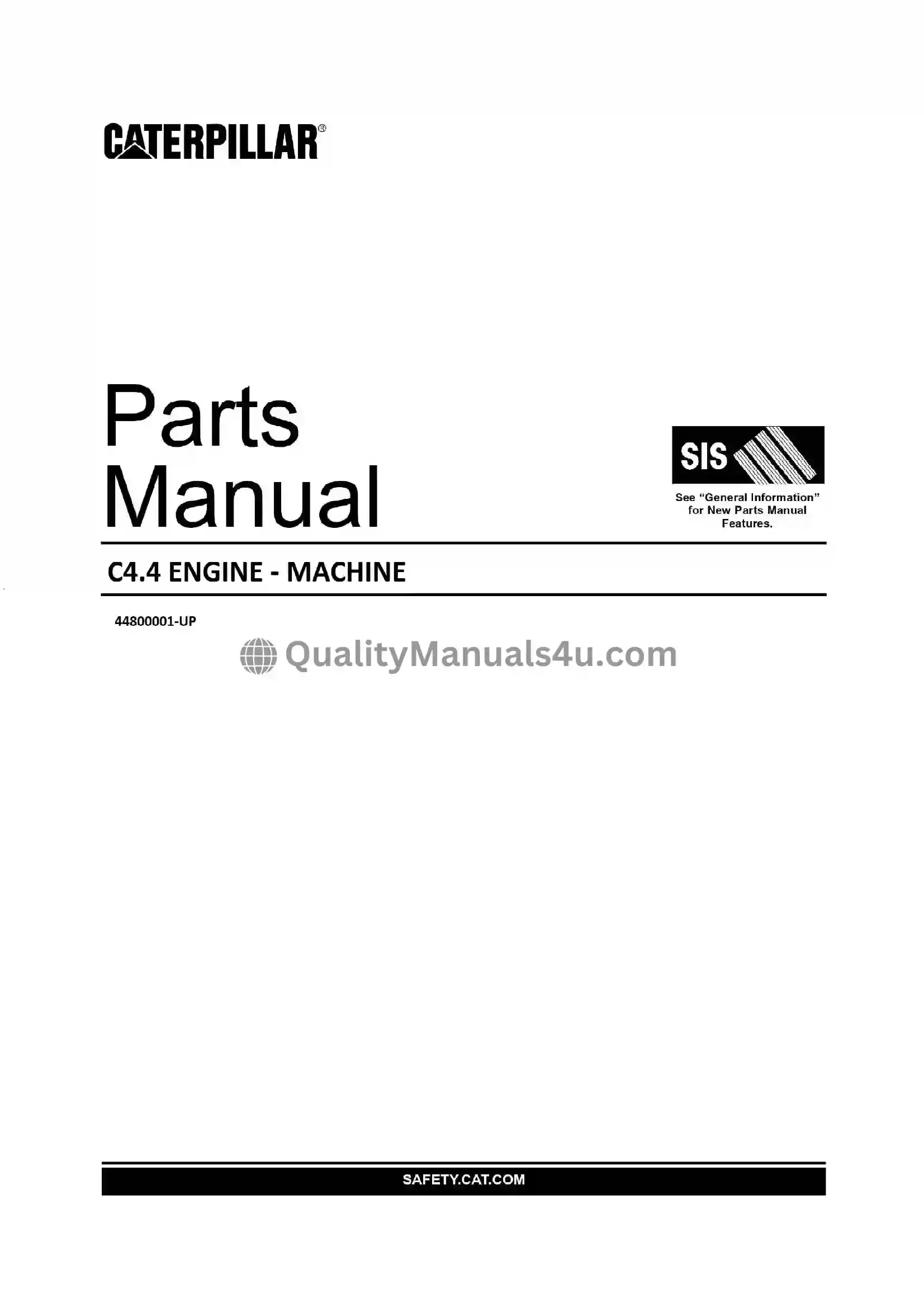 Caterpillar C4.4 Engine Parts Manual - Instant Download